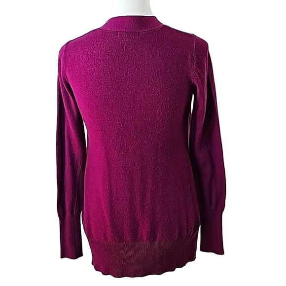 Womens Sz M Purple Angora Blend Lightweight Lagenlook Artsy Cardigan Sweater - Picture 4 of 12
